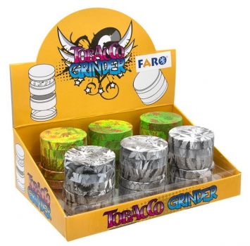 CNC Aluminium Grinder Pollinator  4-part ø 52mm 34mm hoch "FULL PRINT LEAF DESIGN"